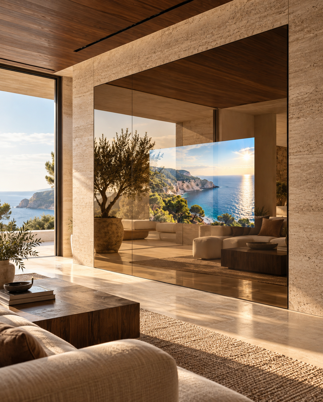 Living Spaces Mirror TV